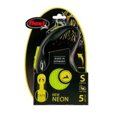 Flexi New Neon szalag S 5m sárga 15kg-ig