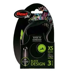 Flexi Black Design XS zsinór 3m zöld 8 kg-ig
