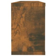 Greatstore 2 db füstös tölgy színű szerelt fa fali kockapolc 60x15x23 cm