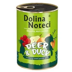 DOLINA NOTECI SUPERFOOD 400g szarvas és kacsa kutyáknak 80% hús