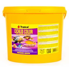 TROPICAL Cichlid Color XXL 5l/1kg eledel magas fehérjetartalommal mindenevő és húsevő sügérek számára