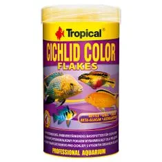 TROPICAL Cichlid Color 250ml/50g magas fehérje tartalmú alapeledel sügéreknek