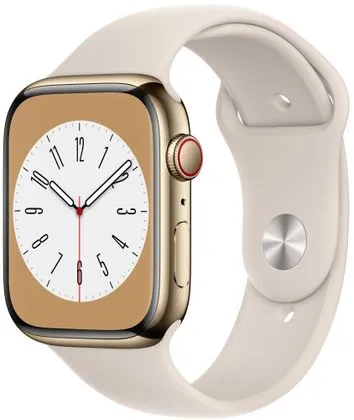 Apple Watch Series 8 Cellular, 41mm okosóra Apple Pay Retina kijelző WR50 vízállósság úszáshoz autóbaleset-érzékelő új funkciók alvási fázis SOS hívás porállóság gyorsulásmérő GPS mindig bekapcsolva EKG pulzusmérés zenelejátszó hívás értesítések NFC fizetés Apple Pay zajszint mérés App Store vér oxigénszint érzékelő szenzor fizikai erőnlét mérés VO2 max
