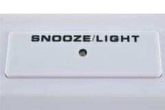 Malatec LED fehér digitális ébresztőóra és hőmérő