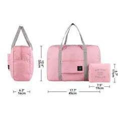 Northix Összecsukható táska - rózsaszín 