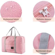 Northix Összecsukható táska - rózsaszín 
