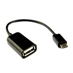 Northix USB-Micro USB kábel - Beépített OTG adapter - Fekete 