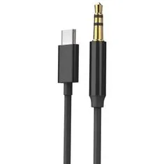 Northix AUX kábel, USB-C 3,5 mm-ig - 1 m - Fekete