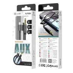 Northix AUX kábel, USB-C 3,5 mm-ig - 1 m - Fekete