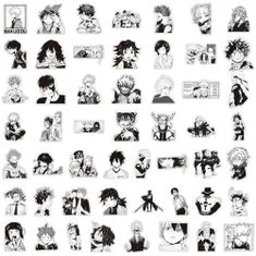 Northix Mega matricacsomag - Anime fekete-fehér 