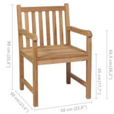 shumee 8 db tömör tíkfa kültéri szék