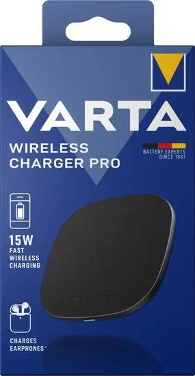Varta Vezeték nélküli töltő Wireless Charger Pro, 15W, fekete 57905101111
