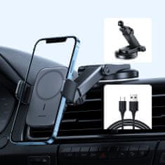 Joyroom JR-ZS295 Dashboard MagSafe mágneses autós telefontartó 15W, fekete
