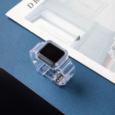 IZMAEL Szilikon pótszíj Apple Watch 6 40 mm / Watch 5 40 mm / Watch 4 40 mm / Watch SE 40 mm okosórára - Átlátszó