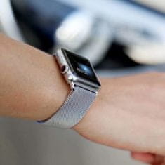 IZMAEL Mágneses pótszíj az Apple Watch 7 45mm okosórára - Piros