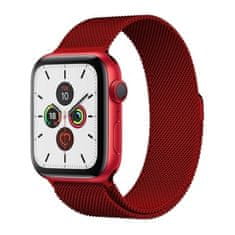 IZMAEL Mágneses pótszíj az Apple Watch 7 45mm okosórára - Piros