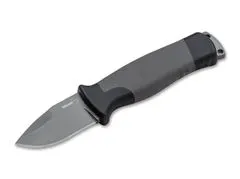 Böker Plus 02BO024 OUTDOORSMAN MINI kültéri kés 5,7 cm, fekete, szürke, FRP műanyag, Kydex hüvely