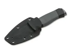 Böker Plus 02BO024 OUTDOORSMAN MINI kültéri kés 5,7 cm, fekete, szürke, FRP műanyag, Kydex hüvely
