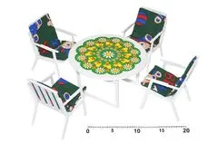 Wiky asztal és székek - különböző változatok vagy színek keveréke