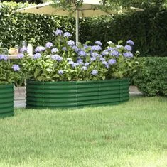 shumee zöld porszórt acél kerti ültetőláda 152x80x36 cm