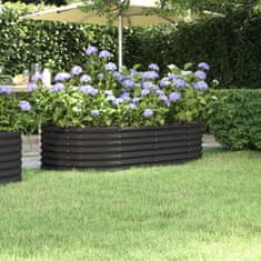 shumee antracitszürke porszórt acél kerti ültetőláda 152x80x36 cm