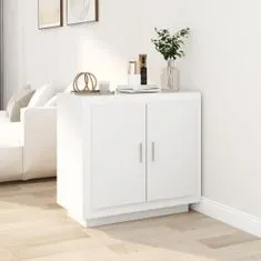 shumee magasfényű fehér szerelt fa tálalóasztal 80 x 40 x 75 cm