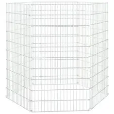 shumee 6 paneles horganyzott vas nyúlketrec 54x100 cm