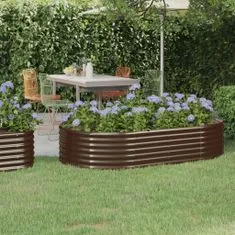 shumee barna porszórt acél kerti ültetőláda 175x100x36 cm
