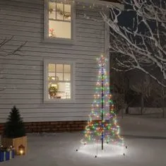Vidaxl színes fényű karácsonyfa tüskével 200 LED-del 180 cm 343568
