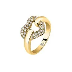 Morellato Romantikus aranyozott acél gyűrű Bagliori SAVO280 (Kerület 52 mm)