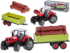 Aga Mezőgazdasági jármű vontató pótkocsival + fakupacok