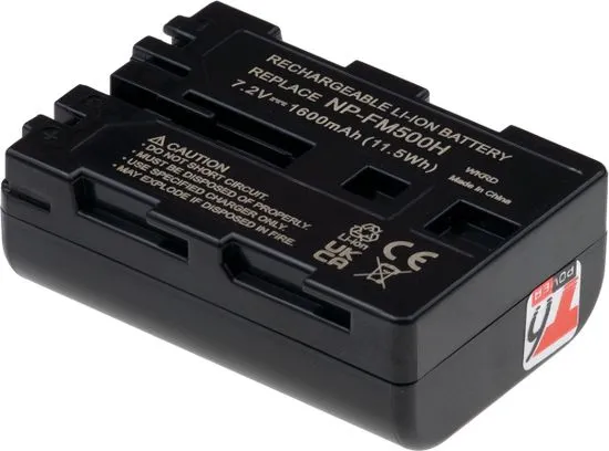 T6 Power akkumulátor SONY alpha 100 serie készülékhez, 1600 mAh, fekete