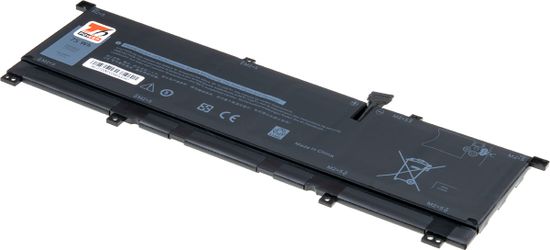 T6 power Akkumulátor Dell XPS 15 9575 készülékhez, Li-Poly, 11,4 V, 6500 mAh (75 Wh), fekete