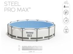 Bestway 5612Z Kerti medence Steel Pro MAX 4,88mx1,22m medencekészlet patronos szűrővel