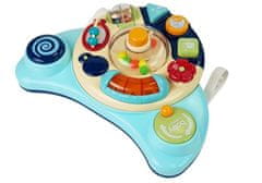 Lean-toys Interaktív panel bébi játék zene állati hangok kék