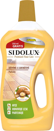 Sidolux Premium Floor Care argánolajos tisztítószer fa- és laminált padlóra, 1 l
