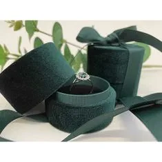 Jan KOS Smaragdzöld színű ajándékdoboz gyűrűre szalaggal LTR-3/P/A19
