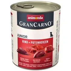 Animonda Gran Carno Junior marhahús + pulykaszív konzerv - 800 g