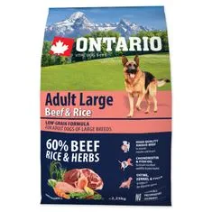 Ontario Dog Adult Large Marhahús és rizs - 2,25 kg