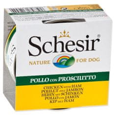 Schesir Dog csirke + sonka zselében konzerv - 150 g