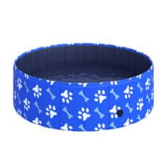 PAWHUT kis kutya medence, műanyag / PVC, 100x30 cm, kék
