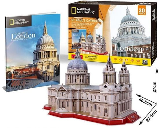 CubicFun 3D puzzle National Geographic: Szent Pál katedrális 107 darab