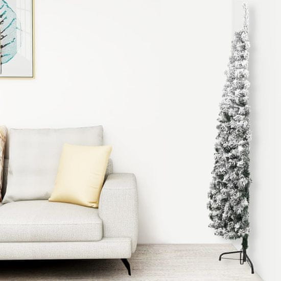 shumee hópelyhes vékony fél műkarácsonyfa állvánnyal 240 cm