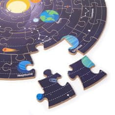 Bigjigs Toys Round Floor Puzzle Naprendszer 50 darab