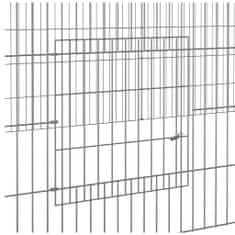 Vidaxl 3 paneles horganyzott vas nyúlketrec 325x109x54 cm 171564