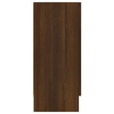 Greatstore barna tölgy színű szerelt fa tálalószekrény 120 x 30,5 x 70 cm