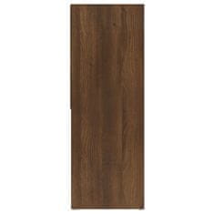 Greatstore barna tölgyszínű szerelt fa könyvszekrény 67 x 24 x 161 cm