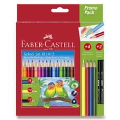 Faber-Castell Faber - Castell zsírkréták háromszögletű 18 db + 4 db + 2 db ceruza