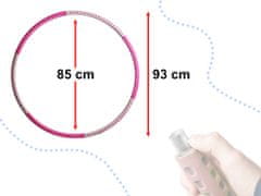 Aga Hula Hoop masszázs kör rózsaszín-szürke 85cm