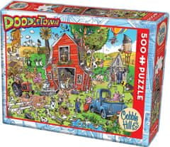 Cobble Hill Puzzle DoodleTown: Crazy Farm 500 darabos puzzle
